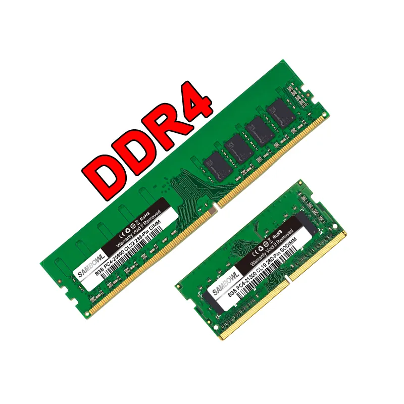 공장 맞춤형 로고 OEM ODM 뜨거운 판매 메모리 RAM DDR4 SODIMM UDIMM 8GB 데스크탑 SODIMM 노트북 RAM 블랙