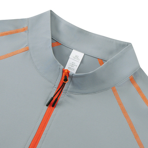 Camiseta Deportiva Unisex con Cuello Alto, 87% Nailon, 170 GSM, Transpirable, Resistente a los Rayos UV, con Media Cremallera, Diseño Color Block y Hombros Caídos - Product Image 2