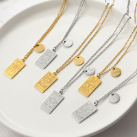 Bijoux fantaisie en acier inoxydable plaqué or 18k personnalisé collier d'anniversaire collier 12 zodiaque