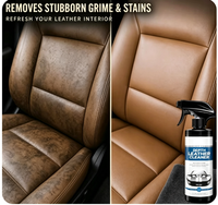 Nettoyant Cuir pour Intérieur de Voiture, Nettoyant Sièges, Éliminateur de Taches Tenaces sur Cuir, Formule Naturelle Agrumes, Détail et Entretien