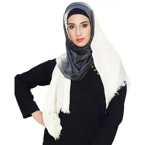 Quality suppliers two tone custom printed arab women's hijab scarfs