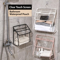 Sac de rangement mural transparent en PVC, organisateur suspendu étanche pour salle de bain, serviettes, vêtements, articles de toilette
