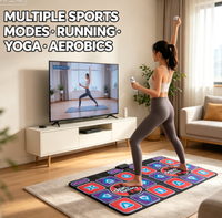 TV ve PC için Kablosuz Çift Kişilik Dans Matı, AR Kameralı 3D Hareket Algılayıcı Oyun, HDMI/AV Arayüzü, Evde Fitness Yoga