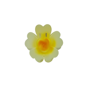 Fermaglio per capelli a forma di cuore con petali, 7,5 cm, design floreale colorato per donne e ragazze - Product Image 1