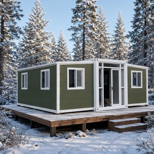 Maison conteneur modulaire préfabriquée SUNRISE 20Ft 40Ft à double aile extensible avec 2 ou 3 chambres pour projets de logement familial - Product Image 1