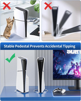 Support vertical pour accessoires de jeu de console mince PS5 avec support de Base de support antidérapant à vis pour hôte PS5