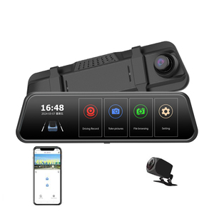 9.66 inch IPS màn hình video ghi 2K + 1080P tầm nhìn ban đêm 2 máy ảnh ghi âm vòng lặp wifi xe hộp đen 1 năm bảo hành - Product Image 1