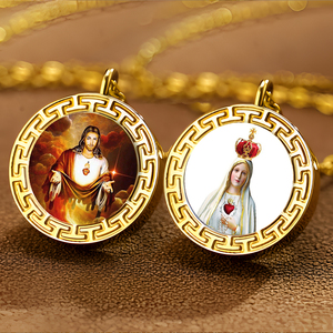 GIVELUCK Vente en gros de bijoux religieux, collier avec pendentif Vierge Marie <span class=keywords><strong>Jésus</strong></span>, pendentif <span class=keywords><strong>photo</strong></span> personnalisé, collier en acier inoxydable - Product Image 3