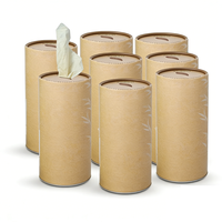 Boîte ronde personnalisée en carton brun américain pour cigares, avec alphabet de marque, pour comptoir de vente au détail