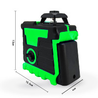Deko — niveau Laser vert 3D automatique à 12 lignes, transversales horizontales et verticales, avec Auto-nivellement, pour l'intérieur et l'extérieur