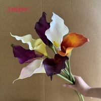 Fleur artificielle Calla Lily sur tige unique en EVA de haute qualité, idéale pour les arrangements de table et d'allée de réception de mariage