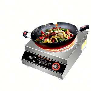Table <span class=keywords><strong>de</strong></span> cuisson à <span class=keywords><strong>induction</strong></span> électrique professionnelle 5000W, super puissante, <span class=keywords><strong>pour</strong></span> hôtel et restaurant, à brûleur unique, avec panneau en verre étanche et fonctionnement automatique - Product Image 1