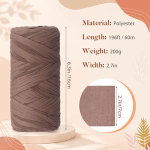 Fil à T-shirt en Gros 300g pour Crochet et Tricot, Idéal pour Sacs au Crochet - Product Image 2