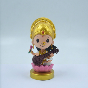 Bobblehead saraswati-น่ารักและขี้เล่นการออกแบบทางศาสนาสำหรับแผงหน้าปัดรถยนต์สำนักงานของตกแต่งบ้านและของขวัญปีใหม่ - Product Image 1