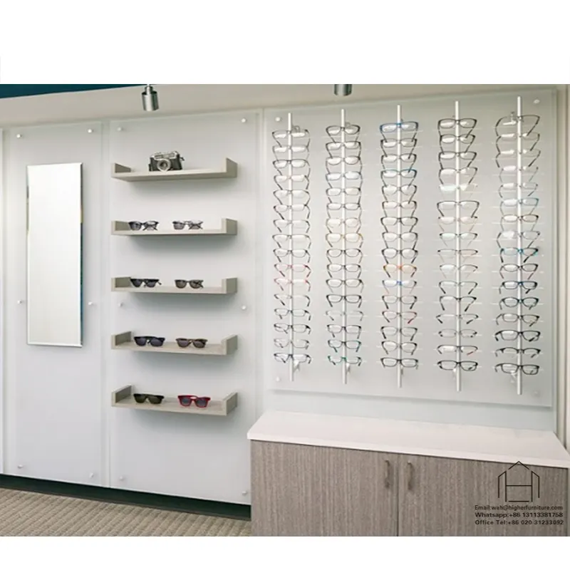 Customized optical display furniture eyeglass showcase eyeglasses display stand