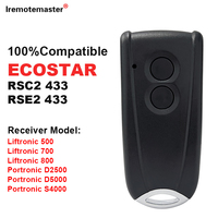 Control Remoto de Plástico para Puerta de Garaje RF, Compatible con RSC2-433, RSZ1-433, RSE2-433, RSE4-433, RS2-433, RS4-433, RSN2-433, RSM4-433