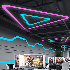 <b>Triangle</b> supermarket office gym video game city dance room chandelier tooling led shaped modeling lamp commercial - Product Image 2