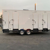 Mobile 4 Stands En Plein Air De Luxe Portable Salles De Bains Remorque Prix Usine Toilettes Remorque Camping Caravane Toilette Fabricants