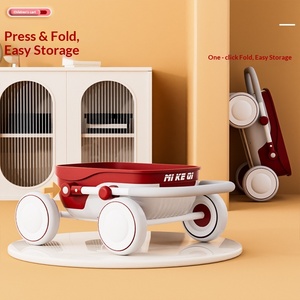 Chariot <span class=keywords><strong>de</strong></span> rangement à quatre roues pour enfants, trotteur multifonctionnel pour bébé, poussette pliable, aide à <span class=keywords><strong>la</strong></span> marche, chariot <span class=keywords><strong>de</strong></span> courses pour 1-3 ans - Product Image 3