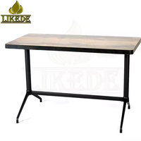Table de salle à manger rectangulaire moderne en aluminium pour l'extérieur, table de patio robuste pour restaurant, jardin, hôtel, mobilier de divertissement