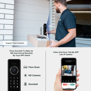 Wholesale Tuya Doorbell 3D Face Recognition <b>Camera</b> <b>Smart</b> Lock With Digital Fingerprint Cerradura Inteligente Keyless Door Lock - Product Image 4