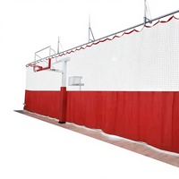 Rideaux de séparation de salle de sport multifonctionnels pliables sur mesure pour intérieur, ignifuges, imperméables et insonorisés pour les lieux sportifs