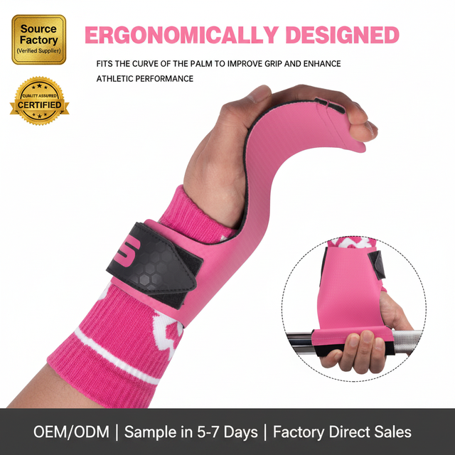 MKAS Custom Logo Fitness Palm Protection Grip Training Machine Fitness Hypalon Cross Training Grips