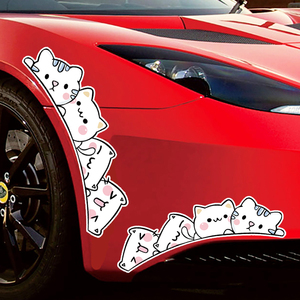 Autocollant de pneu de voiture personnalisé, design amusant, autocollants de pare-chocs, logo 3D, autocollants de dessin animé pour véhicule, décoration DIY - Product Image 1