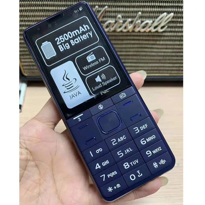 E0413 بالجملة A9 + 2.8 بوصة 3 سيم بطاقة المتكلم بصوت عال مقفلة الهاتف ضوء 2g لوحة المفاتيح الهاتف المحمول مع كاميرا