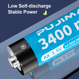 PUJIMAX carica rapida ricaricabile <span class=keywords><strong>AA</strong></span> batterie al <span class=keywords><strong>litio</strong></span> agli ioni di <span class=keywords><strong>litio</strong></span> batteria ricaricabile Cell per tastiera e Mouse senza fili - Product Image 3