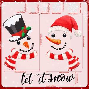 Imanes de Nevera con Diseño de Muñeco de Nieve Navideño, Populares en el Extranjero, Incluyen Imanes para Coche con Bufanda Roja para Puerta de Garaje - Product Image 6