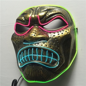 Envío rápido de moda de fiesta de Halloween Supp brillo Led de neón <span class=keywords><strong>EL</strong></span> cable máscara - Product Image 4