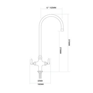 Robinet monocommande contemporain en laiton, mitigeur moderne pour cuisine/salle de bain avec double poignée eau chaude/froide pour hôtels classiques - Product Image 2