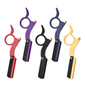 Cross-border <b>single</b>-ring stainless steel manual <b>razor</b> with replaceable <b>blades</b> for facial shaving and hair removal. - Product Image 4
