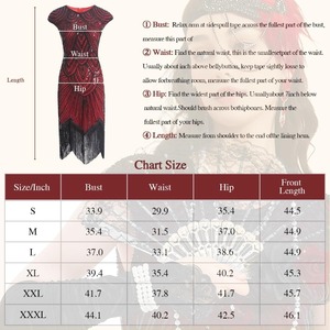 Robes Flapper pour femmes, style années <span class=keywords><strong>20</strong></span>, à sequins, franges et perles, <span class=keywords><strong>robe</strong></span> de cocktail à col rond, accessoires des années folles, éventail en dentelle vintage, bandeau - Product Image 3