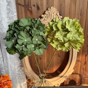 Jinxi <b>Artificial</b> <b>Hydrangea</b> Single Branch Silk Flower Wedding Home Decor Outdoor Photography Props - Product Image 2