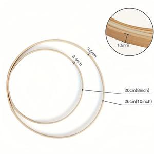 Juego de 20 coronas de bambú estilo Berlín, artesanía de bambú natural para decoraciones de boda DIY - Product Image 4