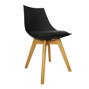 Cheap mini wood seat top quality black dining plastic restaurant chairs for sale