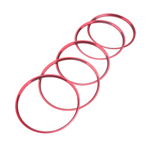 Aluminum Air Vent Trim Rings 5 Pack Red <b>Clip</b> On For <b>Car</b> Interior Decoration - Product Image 2