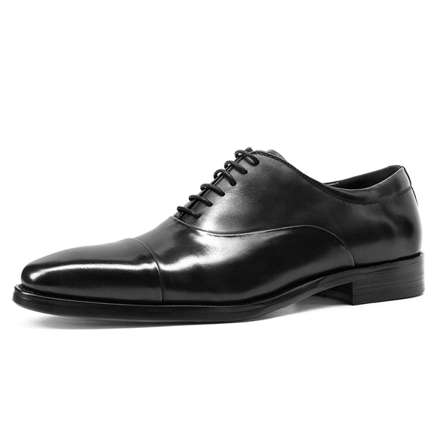 Classic Men's Dress Shoes Black Color Italian Design Style Gentleman Shoes Business Wedding Oxford Shoes