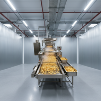 LTK Industriële Volledig Automatische Elektrische Frituurmachine voor Fruit, Groenten en Gebakken Aardappelchips, inclusief Snijder voor Diepvriesfrieten