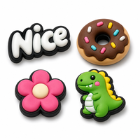 Décorations florales personnalisées en PVC avec boucle pour chaussures et sacs - Accessoires élégants et charmants dans des styles mignons variés