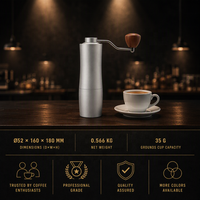 Moulin à café manuel en gros F18S, configuration premium, double roulement, meule conique, alliage d'aluminium de qualité aéronautique