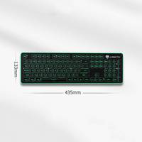 LANGTU LT600 Set Keyboard dan Mouse Nirkabel, Backlit Isi Ulang Daya untuk Game Rumah Laptop Kantor