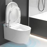 WC intelligent de luxe, chauffé électriquement, sans réservoir, autonettoyant, mural, toilettes intelligentes