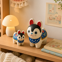 Ornement en pulpe moulée sur mesure, biodégradable et recyclable, en forme de chiot, avec logo sérigraphié personnalisé pour la décoration intérieure et les cadeaux