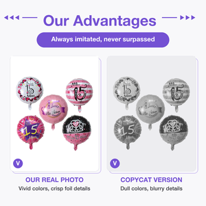 ลูกโป่งฟอยล์อะลูมิเนียมท<span class=keywords><strong>ร</strong></span>งกลมขนาด 18 นิ้ว สีชมพูสไตล์สเปน สำหรับตกแต่งงานวันเกิดเด็กผู้หญิงอายุ 15 ปี ฉลองวันเกิดค<span class=keywords><strong>ร</strong></span>บรอบ 15 ปี หรืองาน Mis Quince 15 Anos หรืองาน Princess 15 Years Old - Product Image 2