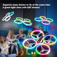 Drone RC DWI Dowellin avec caméra FPV HD 720P pour enfants, jouets sympas, cadeaux pour garçons et filles avec lumière LED, hélice entièrement protégée