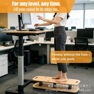 Planche d'équilibre créative en bois pour yoga et fitness, en bois massif avec ressorts, double face, pour exercices de surf et d'équilibre. - Product Image 3