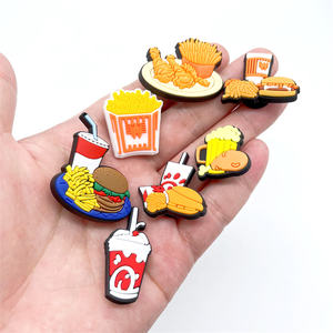 2023 atacado de borracha personalizado pvc mexicano colorido acessórios de decoração de sapatos alimentos bebida amuletos de sapatos para tamancos - Product Image 5